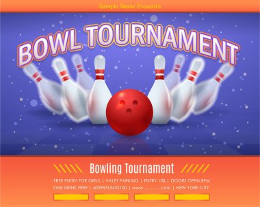 bowling konsepti vektör arkaplanı 