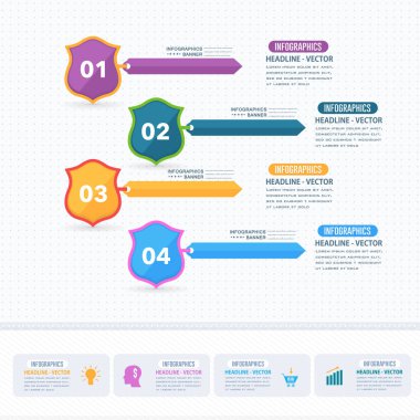 Infographics konsept vektör arkaplanı  
