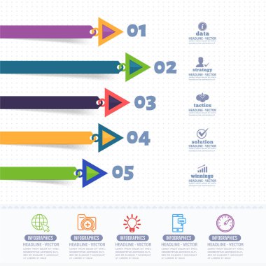 Infographics konsept vektör arkaplanı  