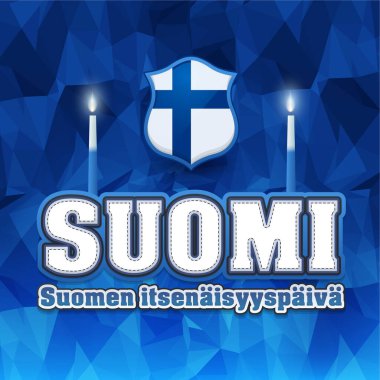 Finlandiya Günü vektör illüstrasyonu geçmişi 