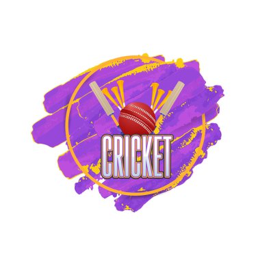 Kriket ikonu konsept vektör çizimi 
