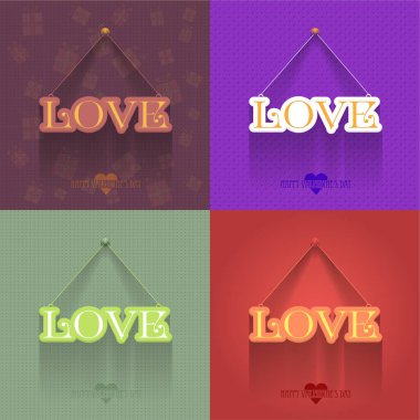 Sevgililer Günü vektör resimleme arkaplanı 