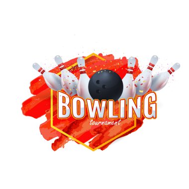 bowling konsepti vektör arkaplanı 