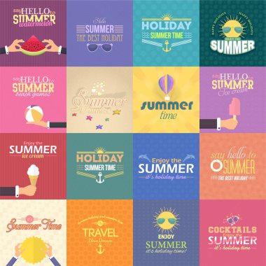 yaz mevsimi vektör illüstrasyon arka planı