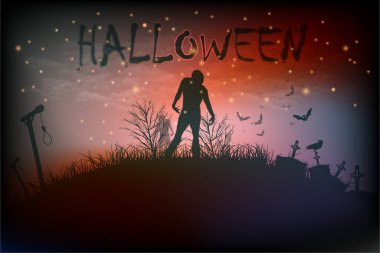 Cadılar Bayramı konsepti vektör arkaplanı