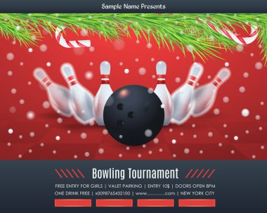 bowling konsepti vektör arkaplanı 