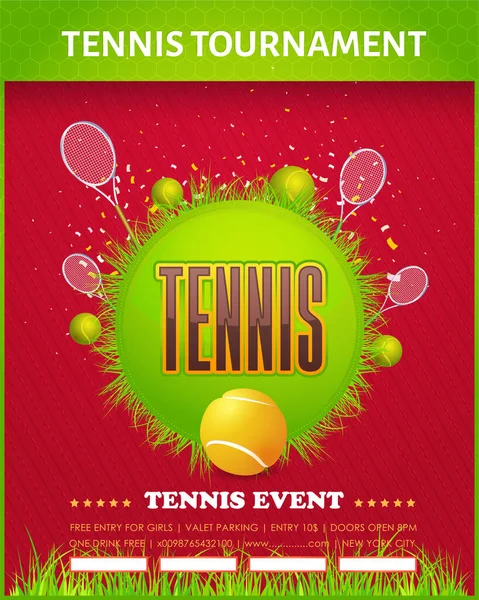 Tennis Icoon Concept Vector Achtergrond — Stockvector