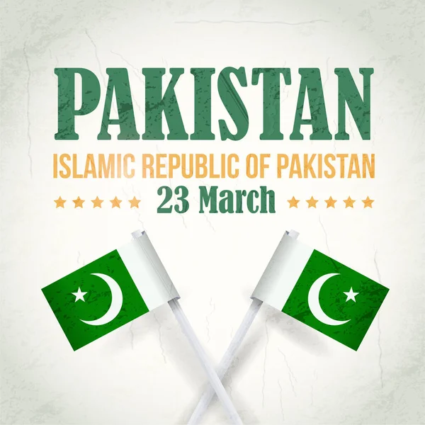 Národní Plakát Pákistánu Vektorové Pozadí — Stockový vektor