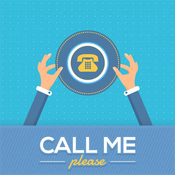 Call Concept Vector Background — Stockvector