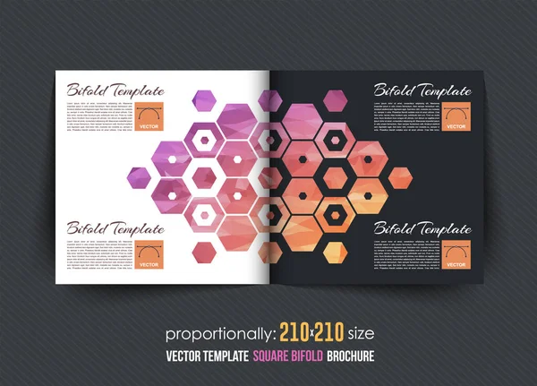 Bifold Brožura Šablona Vektorové Ilustrace Pozadí — Stockový vektor