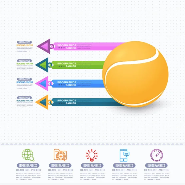 Sport Infographie Vectoriel Illustration Fond — Image vectorielle