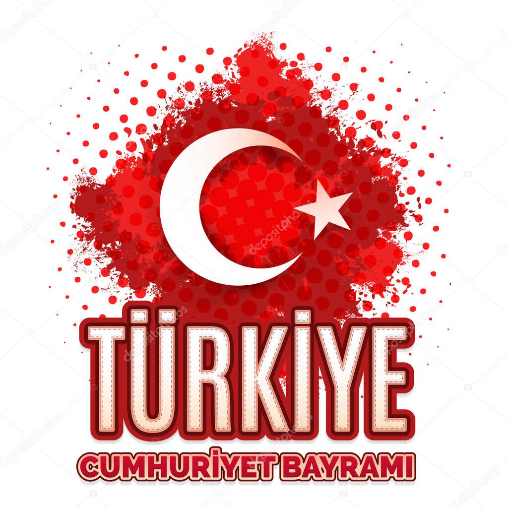 Turkiye day vector illustration background 