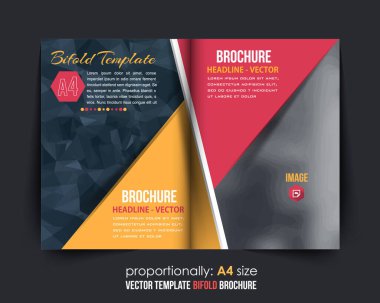 çift katlı broşür şürü vektör arkaplanı   