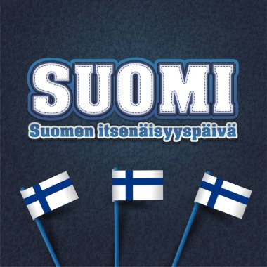 Finlandiya Günü vektör illüstrasyonu geçmişi 