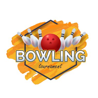 bowling konsepti vektör arkaplanı 