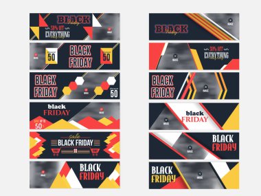 Kara Cuma konsept vektör illüstrasyon geçmişi 