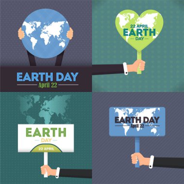 Toprak günü konsepti vektör arkaplanı 