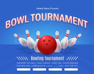 bowling konsepti vektör arkaplanı 