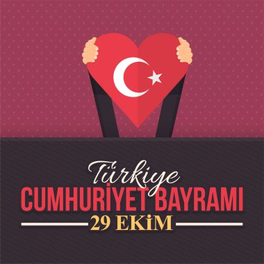 Türkiye günü vektör illüstrasyon arkaplanı 