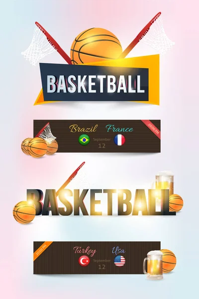 バスケットボールのコンセプトベクトル背景 — ストックベクタ