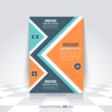 Broşür simgesi vektör illüstrasyonu 