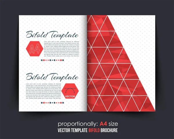 Bifold Brochure Template Vector Background — 图库矢量图片