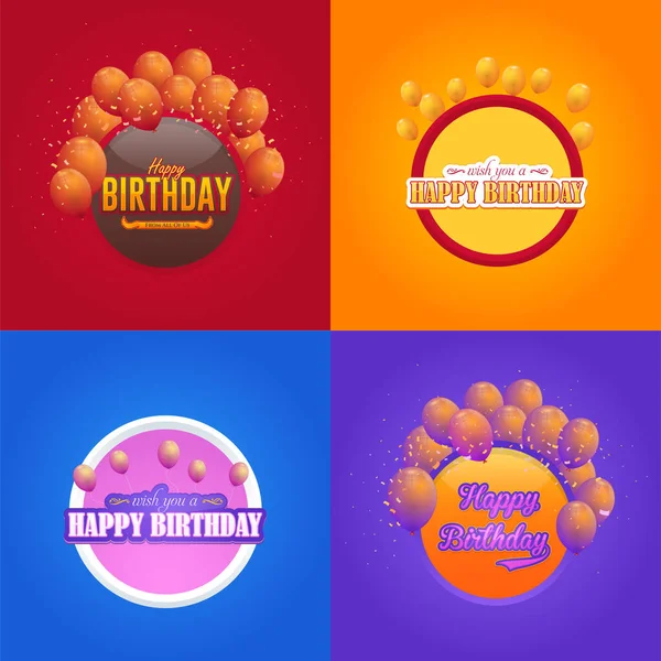 Happy Birthday Concept Vector Background — 스톡 벡터