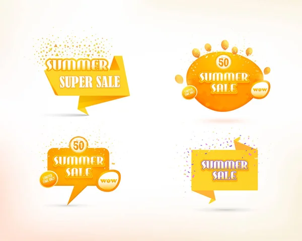 Summer Banner Icon Concept Vector Background — 스톡 벡터