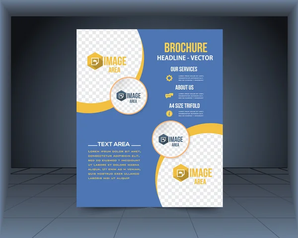 Business-Flyer, Broschüre oder Katalog-Cover-Vektor-Design-Vorlage — Stockvektor