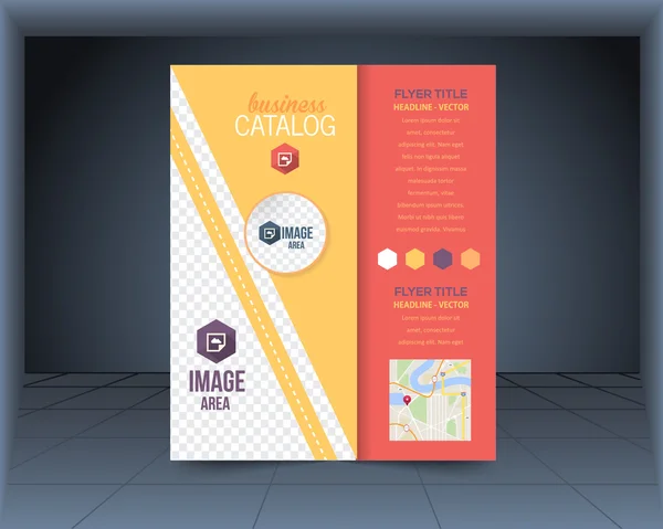 Business Flyer, Brochure or Catalog Cover Vector Design Template — Stock Vector