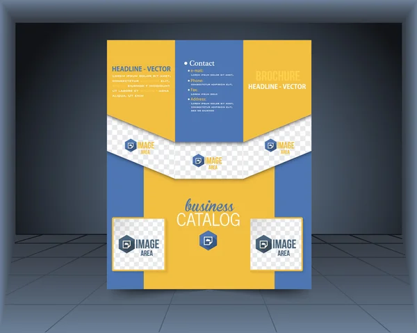 Business Flyer, Brochure or Catalog Cover Vector Design Template — Stock Vector