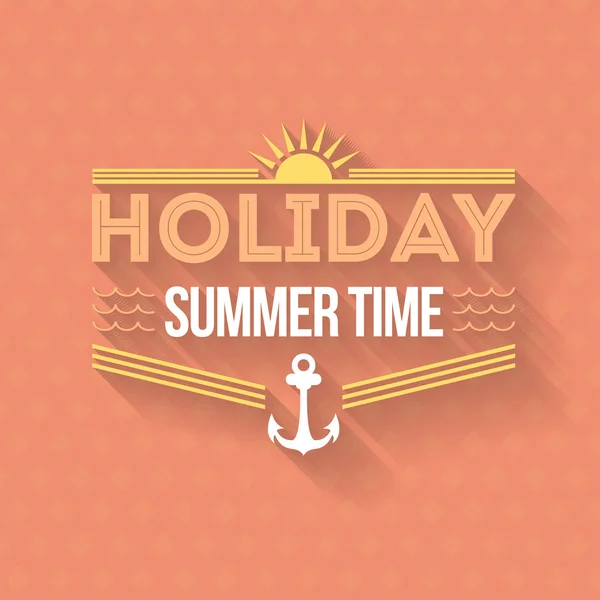 Hello Summer, Travel Bad и Web Banner Vector Flat Design — стоковый вектор