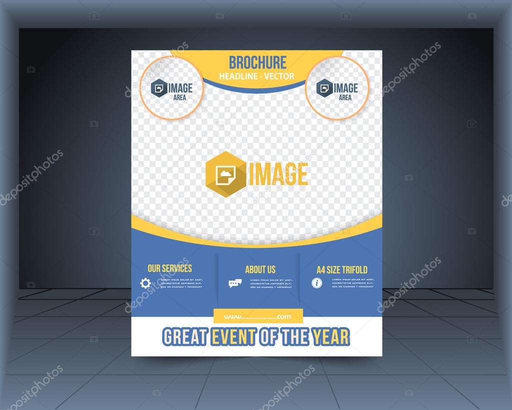 Business Flyer, Brochure or Catalog Cover Vector Design Template