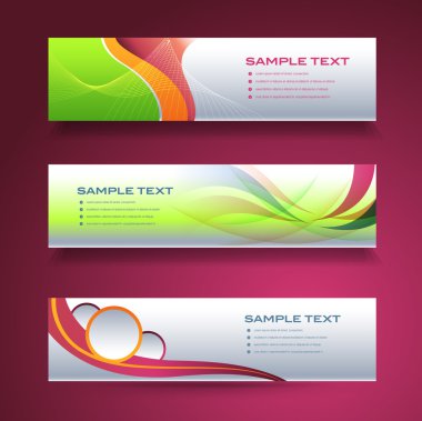 Web banner iş kavramı şablon vektör toplama