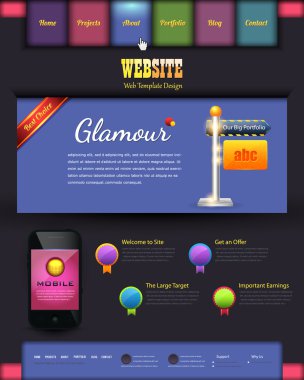 Web sitesi tasarım vektör öğeleri