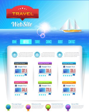 Web sitesi tasarım vektör öğeleri