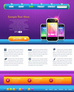 Web sitesi tasarım vektör öğeleri