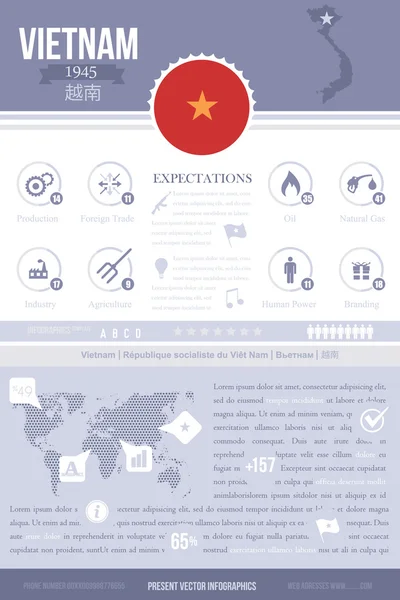 Natie concept infographics vector sjabloon — Stockvector