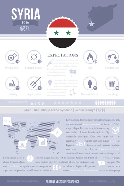 Nation Concept Infographics Vector Template — Stock Vector