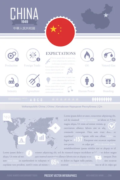 Natie concept infographics vector sjabloon — Stockvector