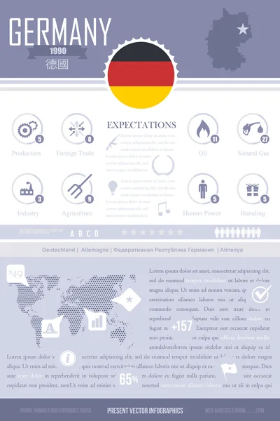 Concepto de nación Infografías Plantilla vectorial — Archivo Imágenes Vectoriales