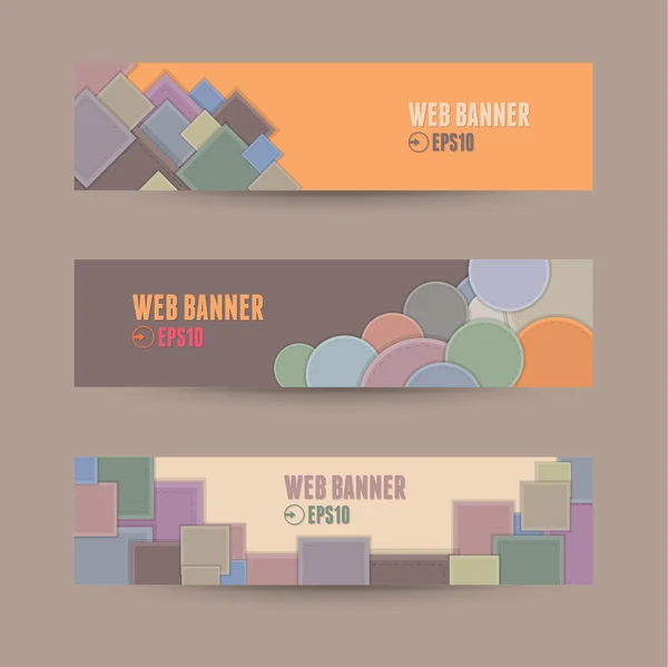 Web Banner Business Concept Template Vector Collection — Stock Vector
