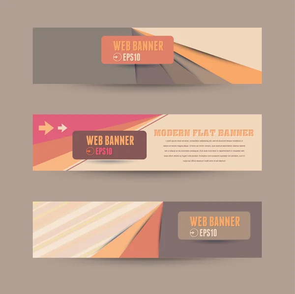 Web Banner Business Concept Template Vector Collection — Stock Vector