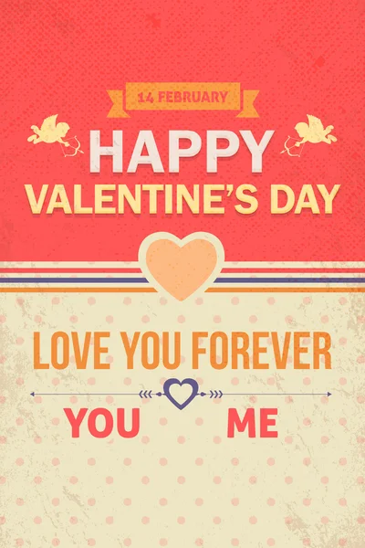 Retro stijl Valentines Day — Stockvector