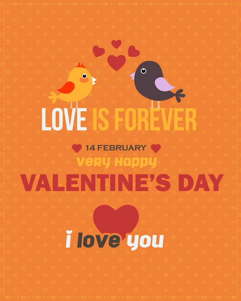 Aftelkalender voor Valentijnsdag flyer poster vector ontwerpsjabloon — Stockvector