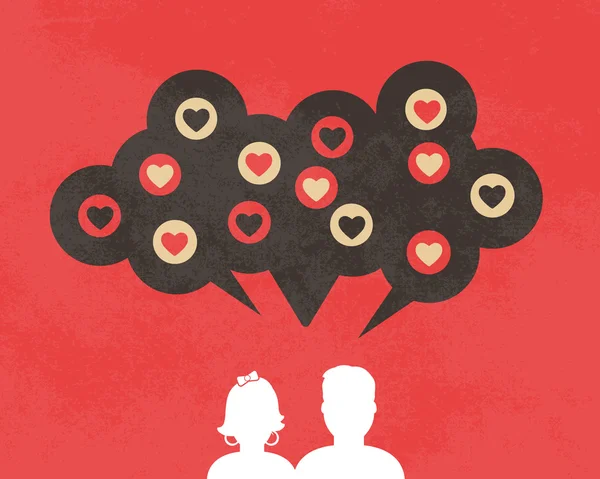 Résumé Valentine's Day Thinking Concept Design — Image vectorielle