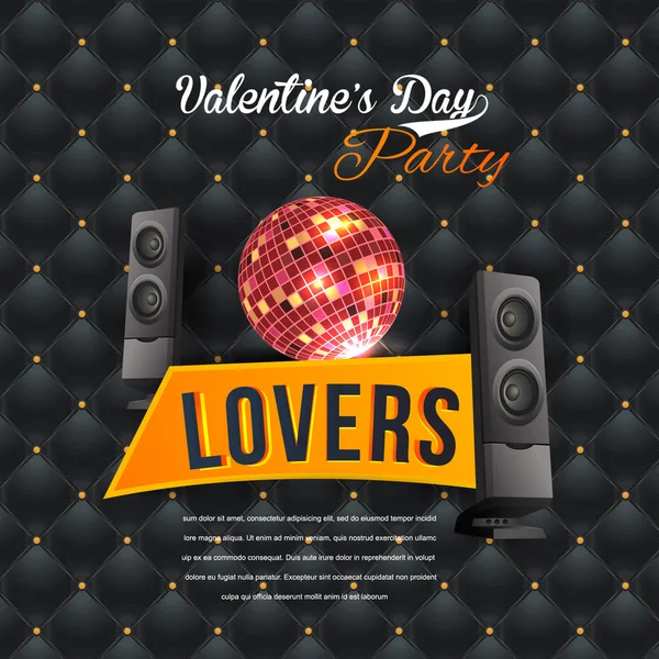 Valentine's Day Lovers Party — Stock Vector