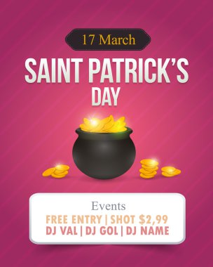 Mutlu Saint Patricks günü - kutlama arka plan Ad şablonu