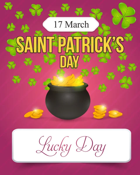 Happy Saint Patricks Day - Celebration Background Ad Template — Stock Vector