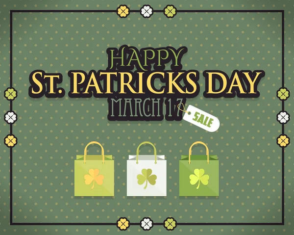 St. Patrick's Day Advertising and Sale Website Banner — Stock Vector